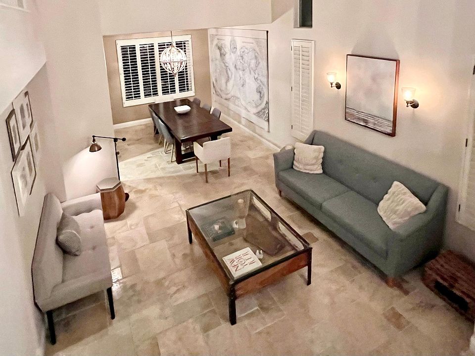 Living room with view of dining room