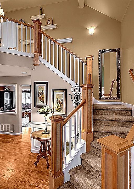Entryway with princess staircase