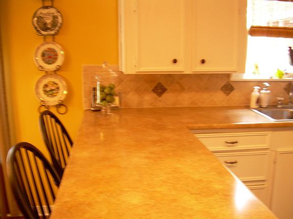 new countertops & tile backsplash