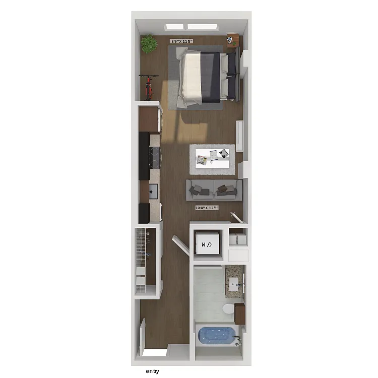 Floor plan Studio 01B