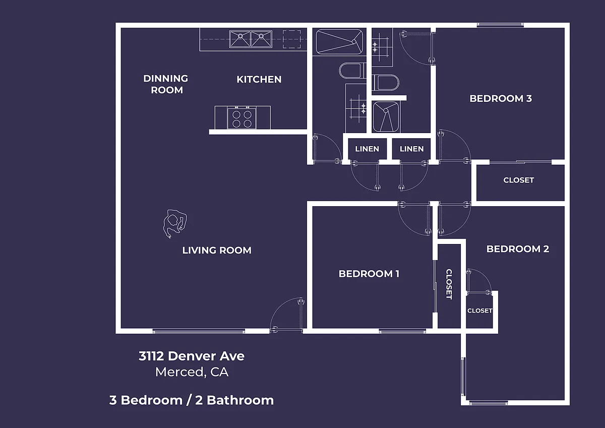 Floor plan 1 BED 1 BATH