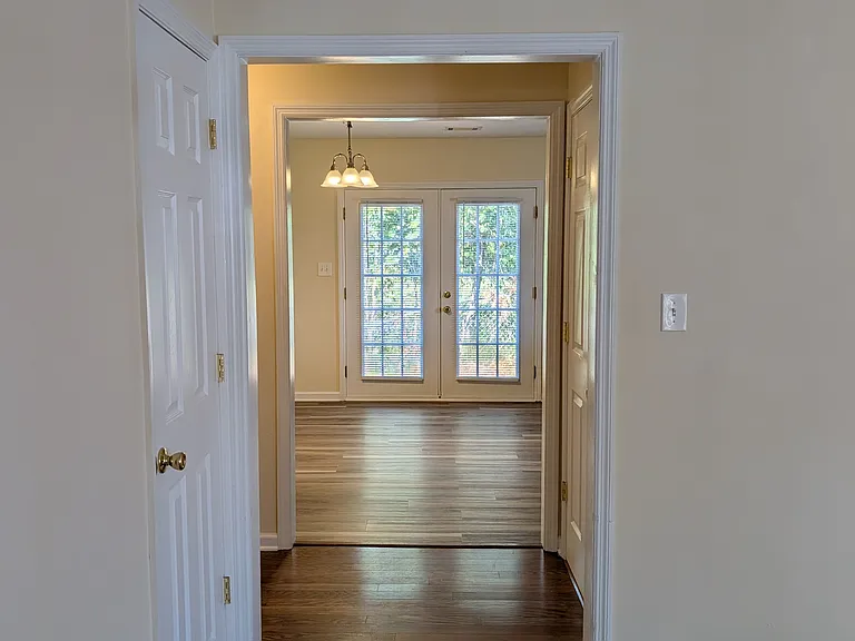 View from living room into dining room