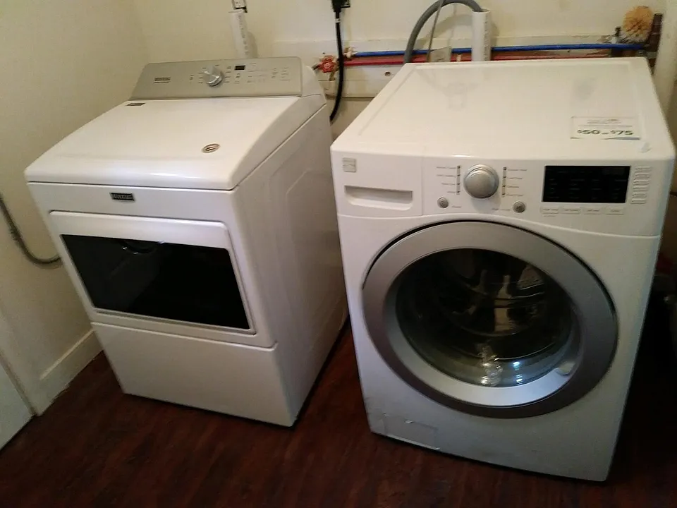 Shared washer and dryer.