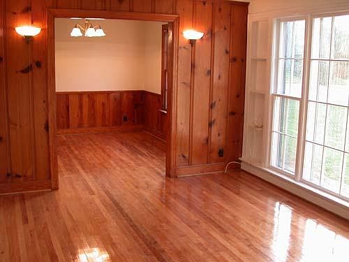 Living room and dining room