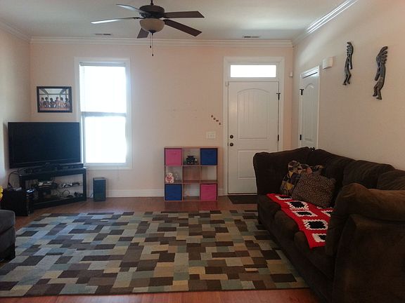 looking back at the front door