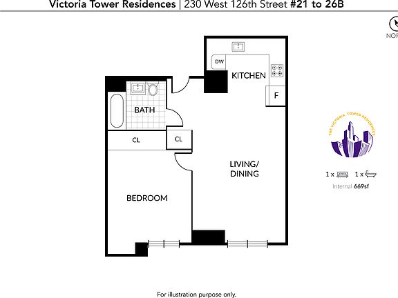 2nd image of 230 W 126th St APT 25B