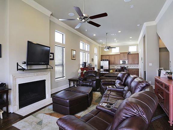 Open floor plan with cozy fireplace!