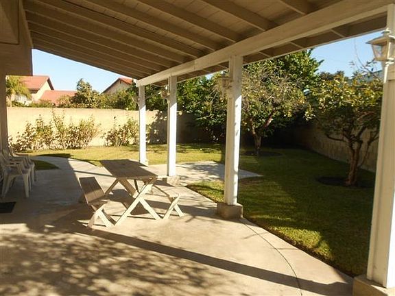 Covered patio and private rear yard