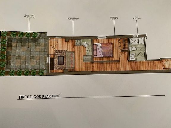 Floor Plan including 225 Sq Ft Patio