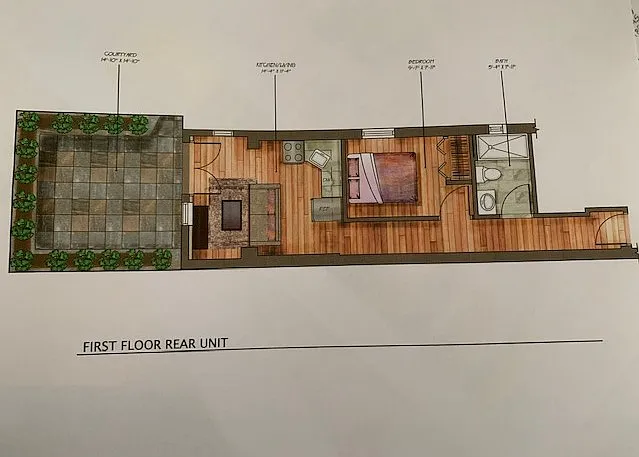 Floor Plan including 225 Sq Ft Patio