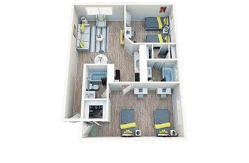 Floor plan 2BR/2BA