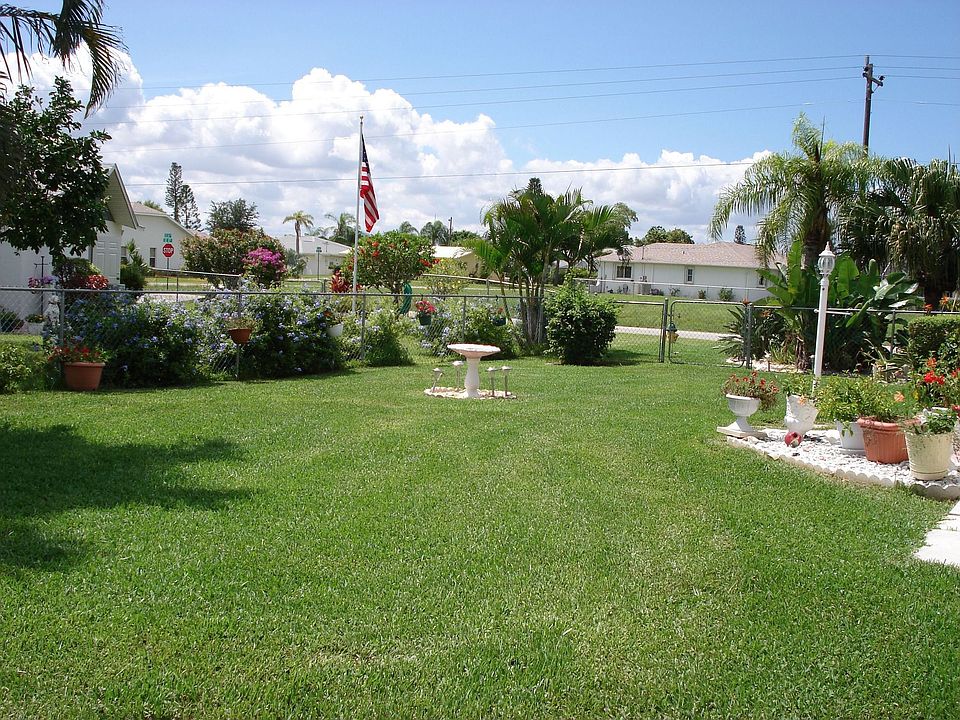 Fenced in backyard