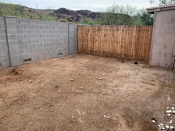 Private outdoor area shown — apartment 16 at Foothills Villas.