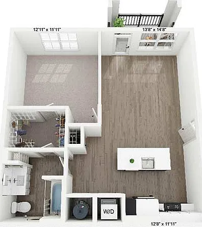 Step inside The Henry_our open-concept one-bedroom apartment in Whitestown, IN. With a walk-in closet, kitchen island, private patio or balcony, and modern finishes, this floor plan brings comfort and convenience together. Step inside The Henry_our open-c