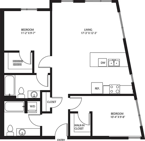 Floor plan Two Bedroom B5
