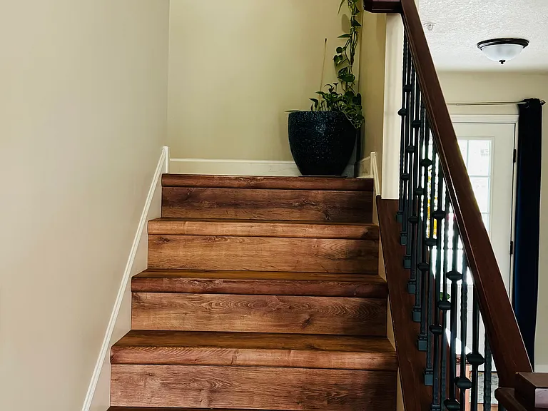 Brand New Luxury Vinyl Wooden Stairs! Easy to clean!