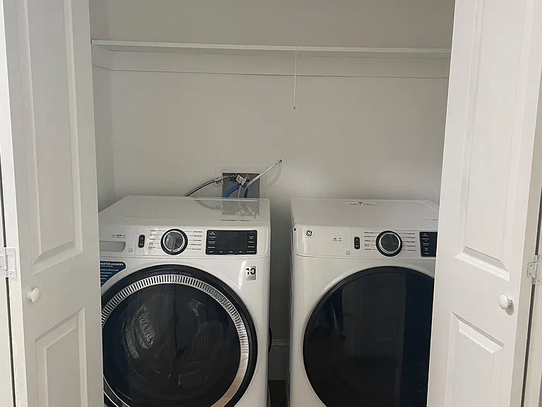 Brand New Washer and Dryer in Spacious Closet.