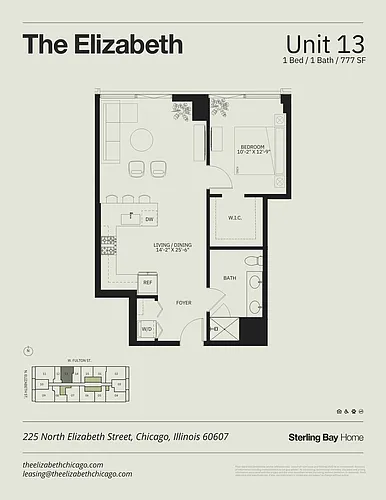 Floor plan 13 - 1Bed/1bath