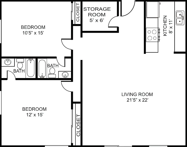 22B East Classic Floorplan Diagram