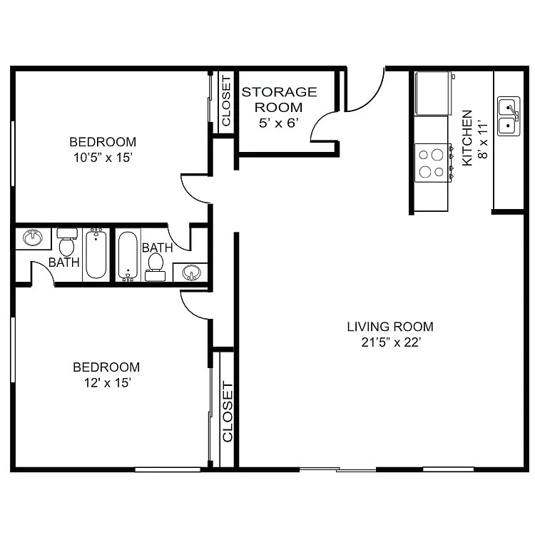 Floor plan 22B East Classic
