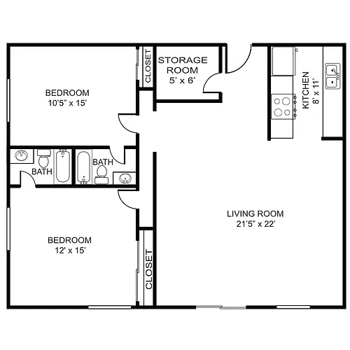 Floor plan 22B East Classic