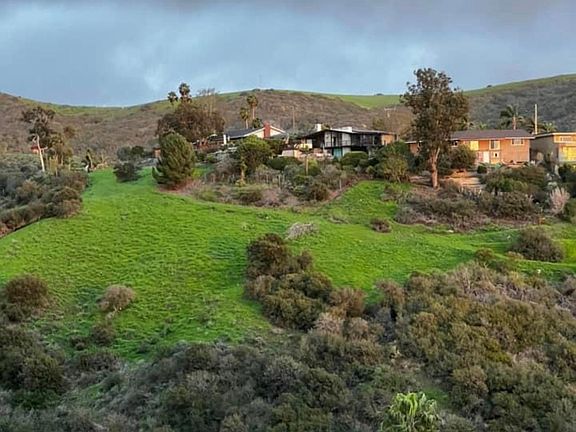 View from the kitchen, living room, and bedroom looking east.
