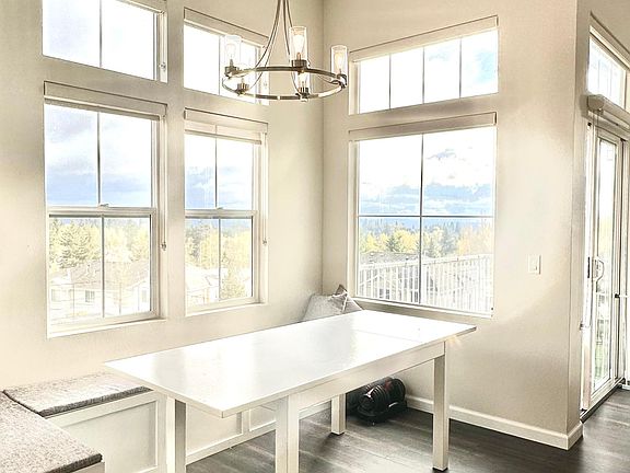 Dining area with built in storage bench
