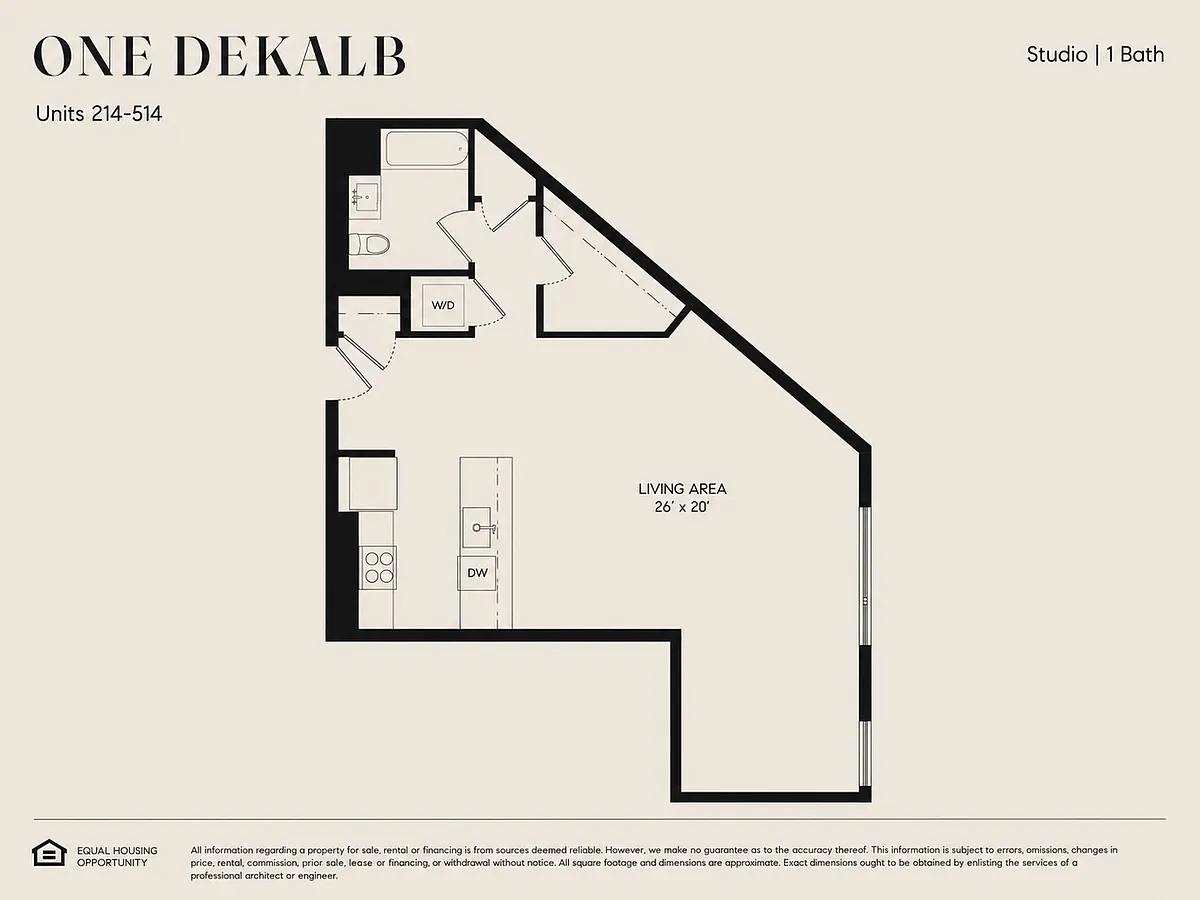 Floor plan Alcove Studio
