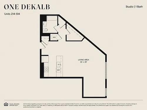 Floor plan Alcove Studio