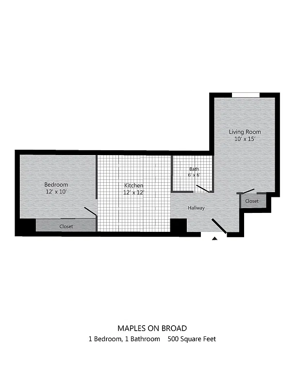 Floor plan 1BR/1BA