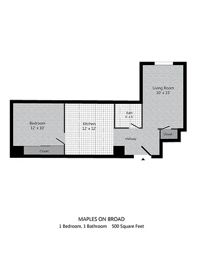 Floor plan 1BR/1BA