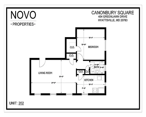 Floor plan 1 bedroom