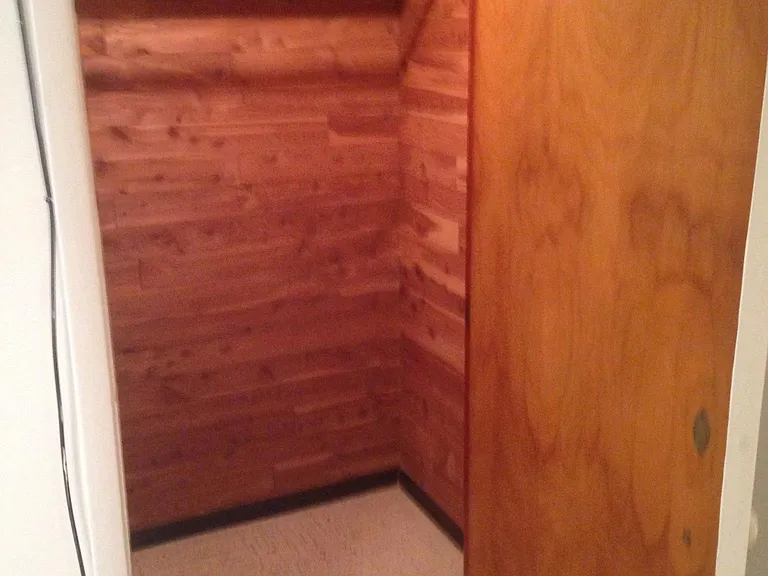 cedar closet in hall to bathroom