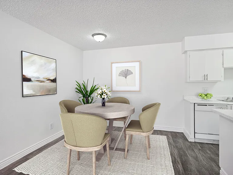2 Bedroom - The dining room is conveniently located adjacent to the kitchen.