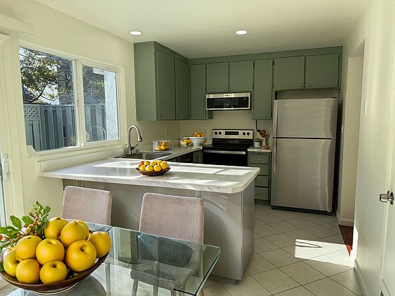 Virtually staged kitchen