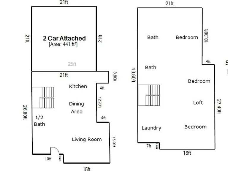 Layout (all dimensions approximate)