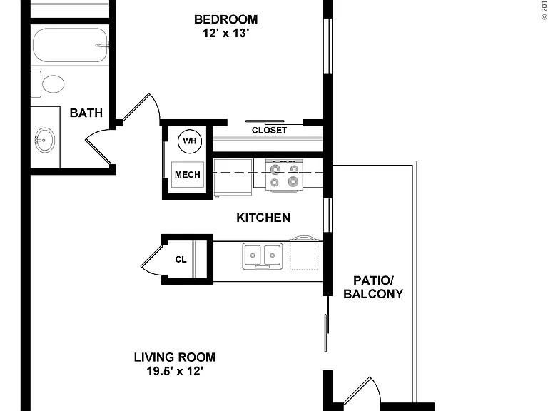 1X1: Beds - 1: Baths - 1: SqFt Range - 720 to 720