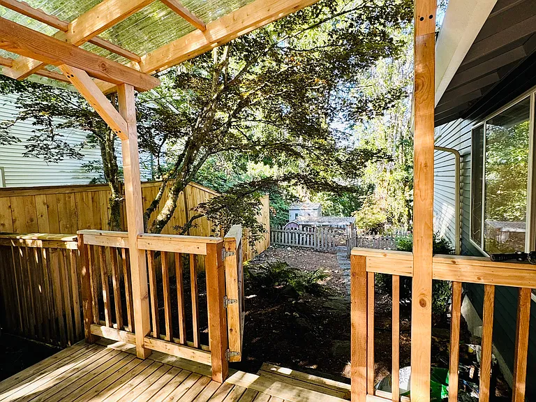 side open space the other side of patio