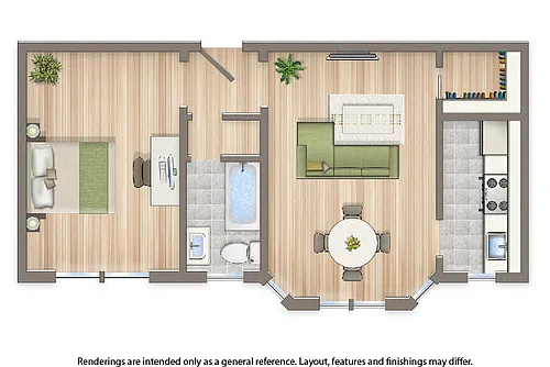 Floor plan One Bedroom A
