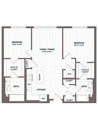 Floor plan 2 Bed/2 Bath - B6 Bldg C