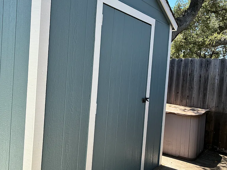 Storage shed.