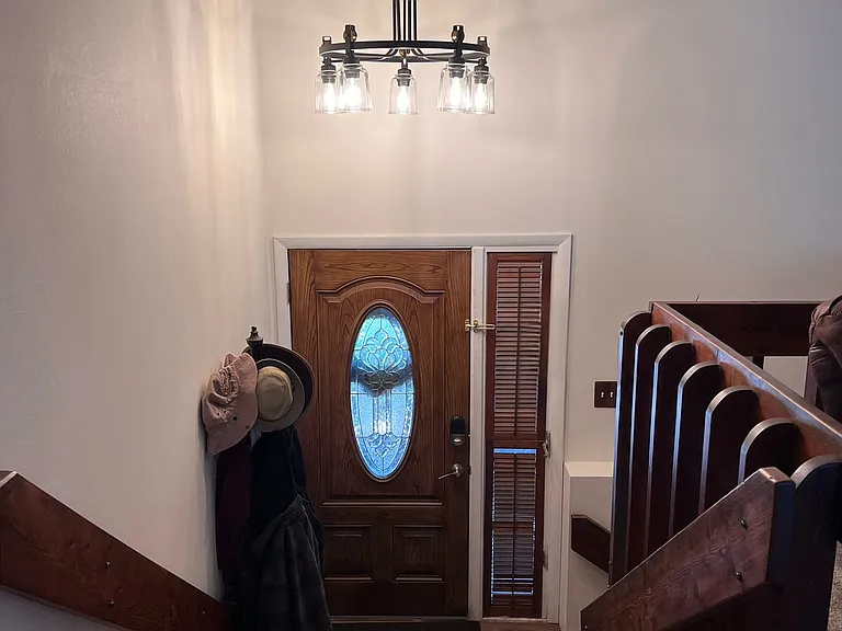 Top level looking down into front door