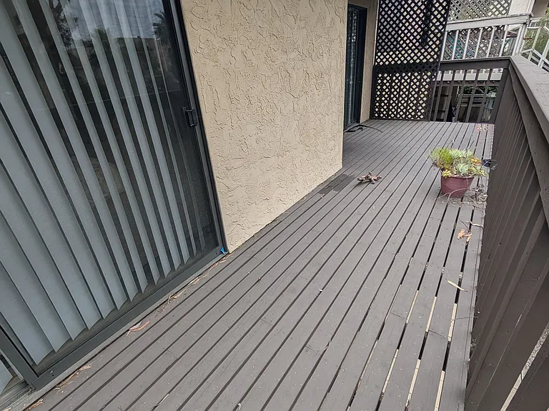 Balcony back of house