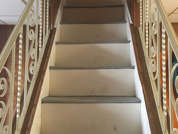 Wrought iron stair way - freshly painted