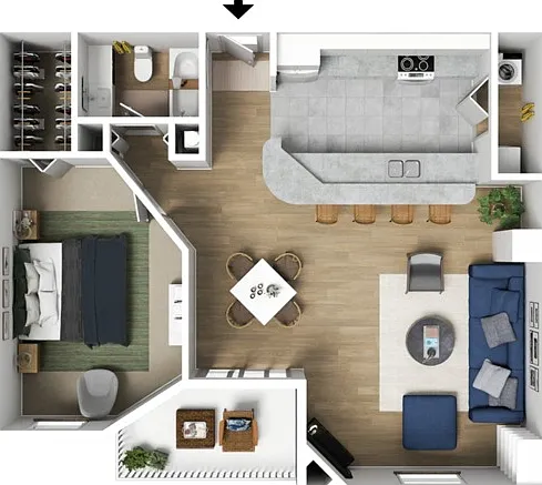 One Bedroom, 812 sqft, Full-Size Washer/Dryer, Oversized Closet, Patio/Balcony or Solarium One Bedroom, 812 sqft, Full-Size Washer/Dryer, Oversized Closet, Patio/Balcony or Solarium