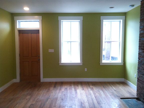 Entry door and front windows