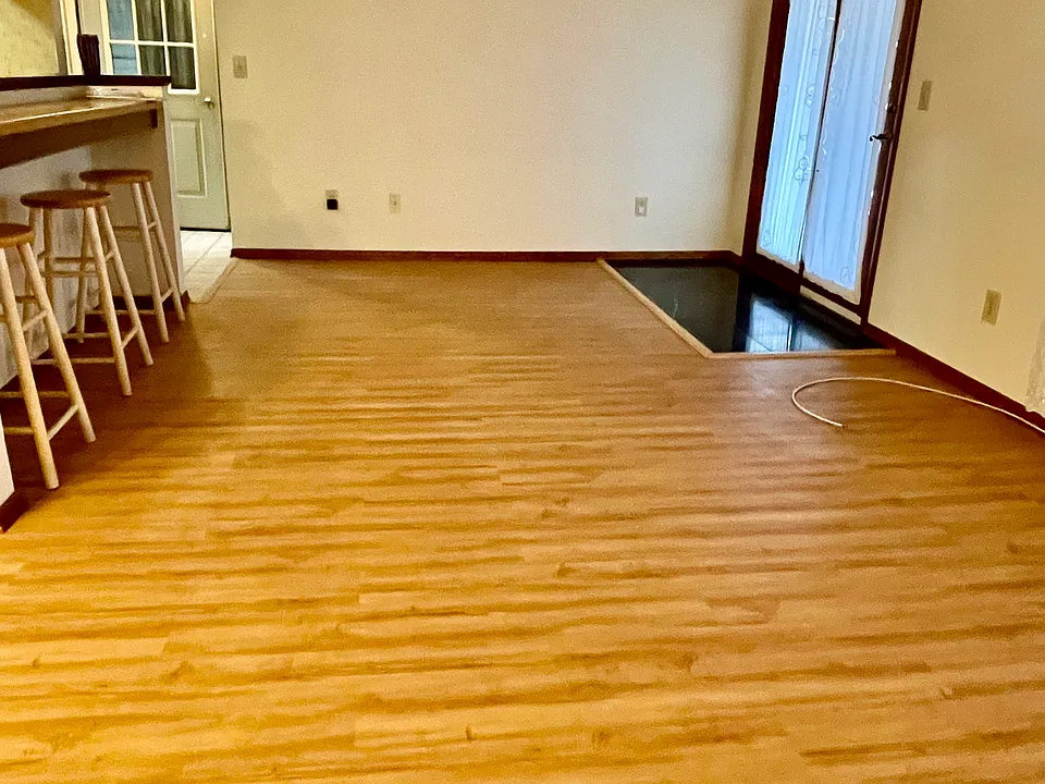 Living room. Door opens to deck
