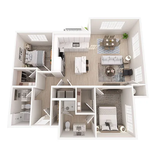 Floor plan Leven (2 Bedroom)