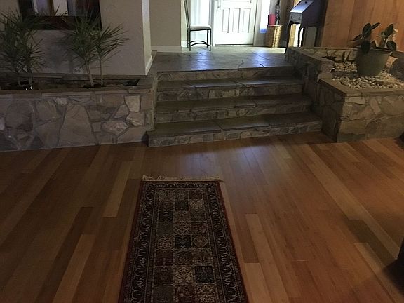 Stone foyer. Split level