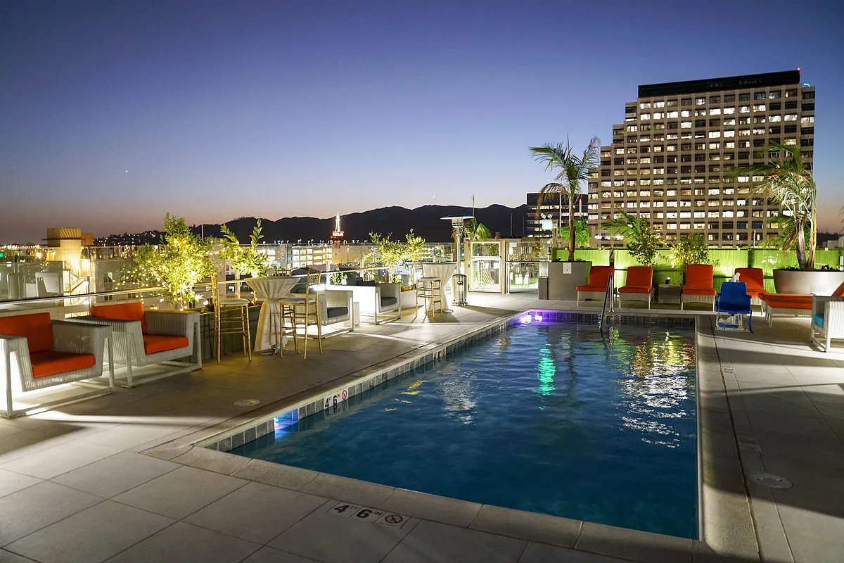 Maia Avira Rooftop Pool at Dusk - Maia Avira at Glendale